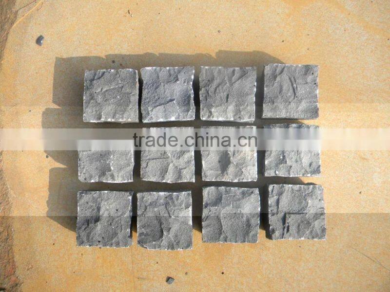 Natural Split Paving Stone Cobblestone Black Granite Paving Stone