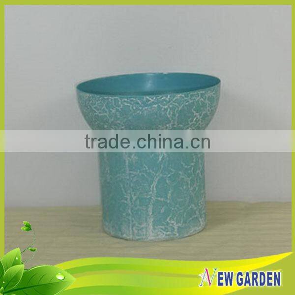 2015 New Design Handmade Home Decor Round Metal Miniature Flower Pots