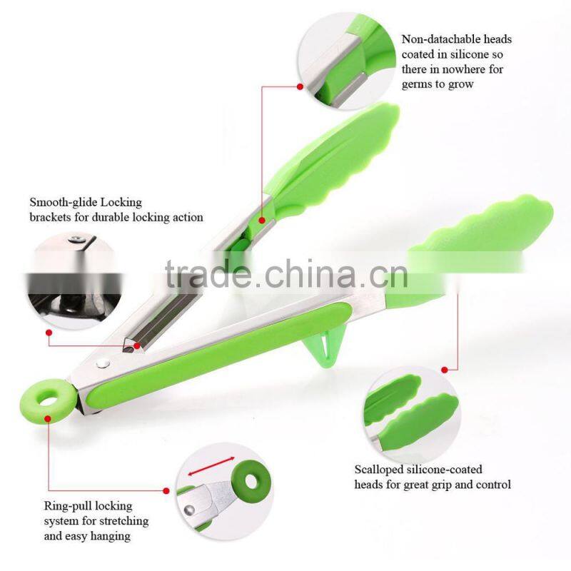 bbq Food Tong With Environmental Green kitchen Cooking Tools