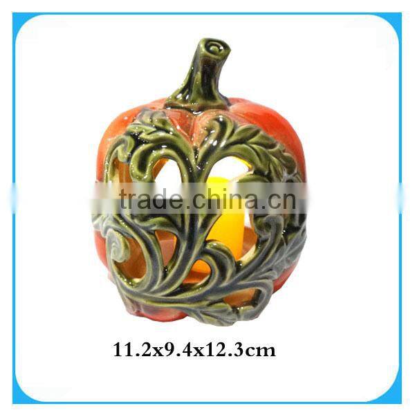 Ceramic halloween pumpkin decorations led light