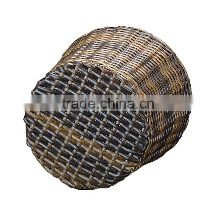 Decor Gardening Planter Classic Round PE Rattan Basket with PVC Liner