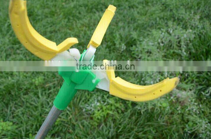 Long handle manual power fruit picker