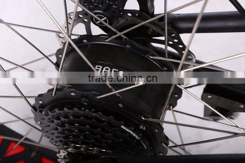 New arrival 26 inch 48V full suspension fat tire electric mountain bike with hidden battery