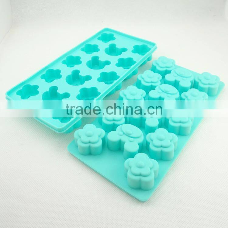 Cheap silicone rubber ice mould tray with plum blossom bear