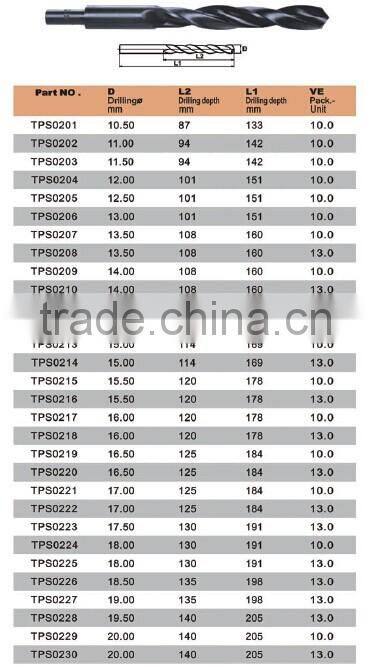 HSS 1/2'' reduced shank twist drill bit