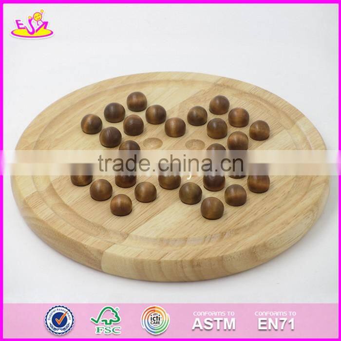 2017 New design children educational wooden chess checkers set W11A051