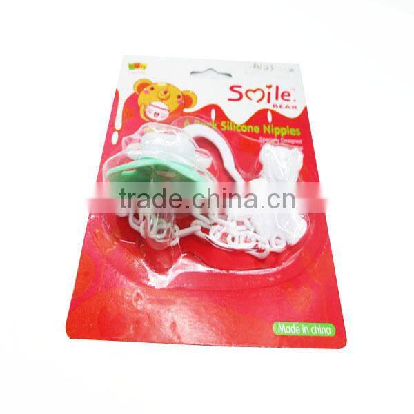 Hot Sale Large Nipple Pacifier Baby Pacifier Chain Clip
