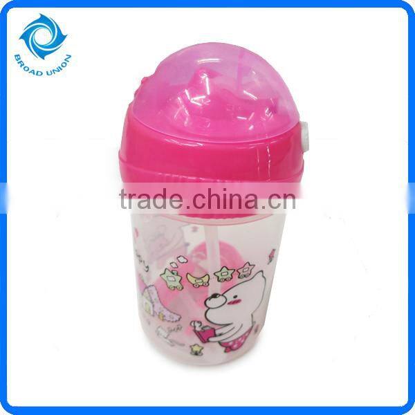 Hot Plastic Child Water Bottle With Straw