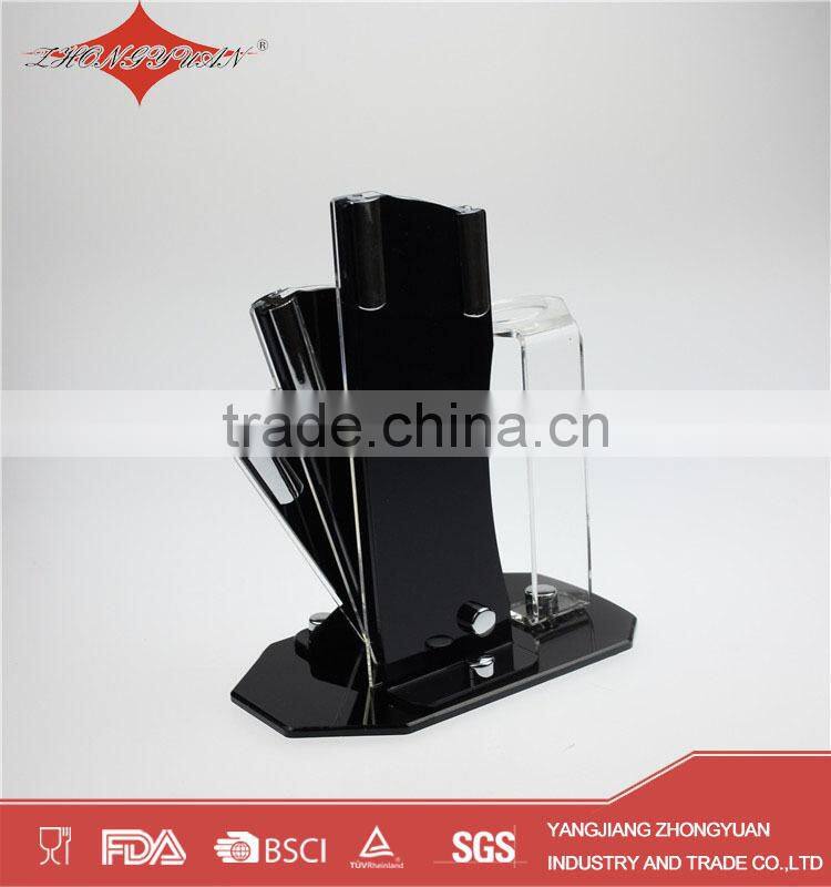 kitchen 5pcs ceramic knife set with acrylic stand
