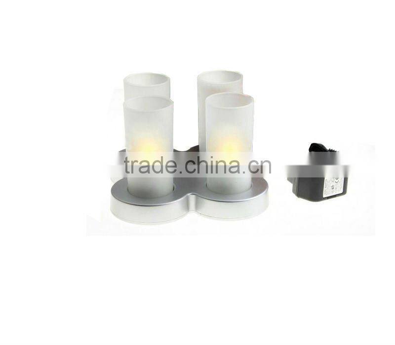 SET OF 4 LEDS ECO Candles Tea light with charger