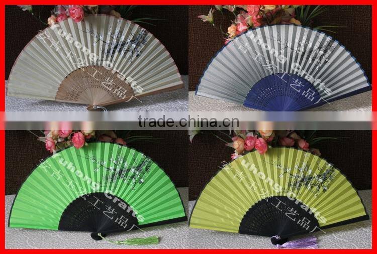 Chinese style bamboo fabric fan