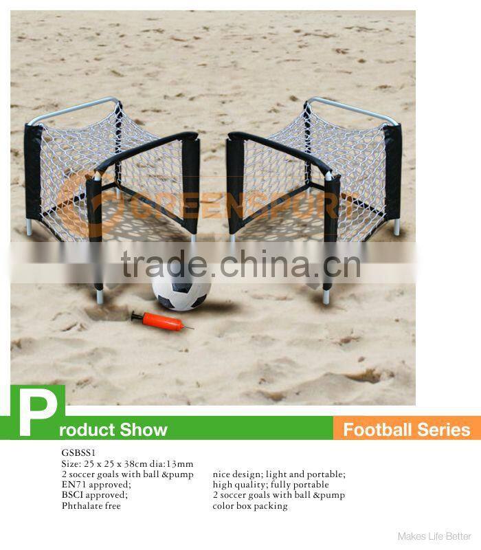 Metal twin mini beach soccer goal/Beach games/Metal