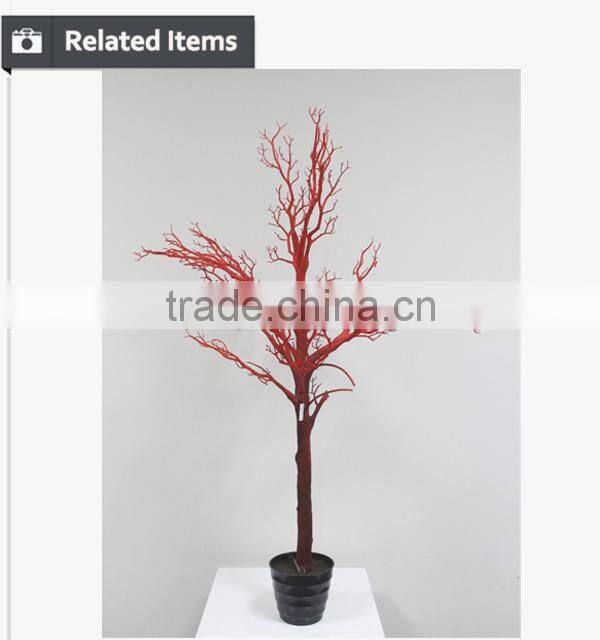 Factory direct christmas centerpiece unique wedding favors white dry tree for showcase decoration