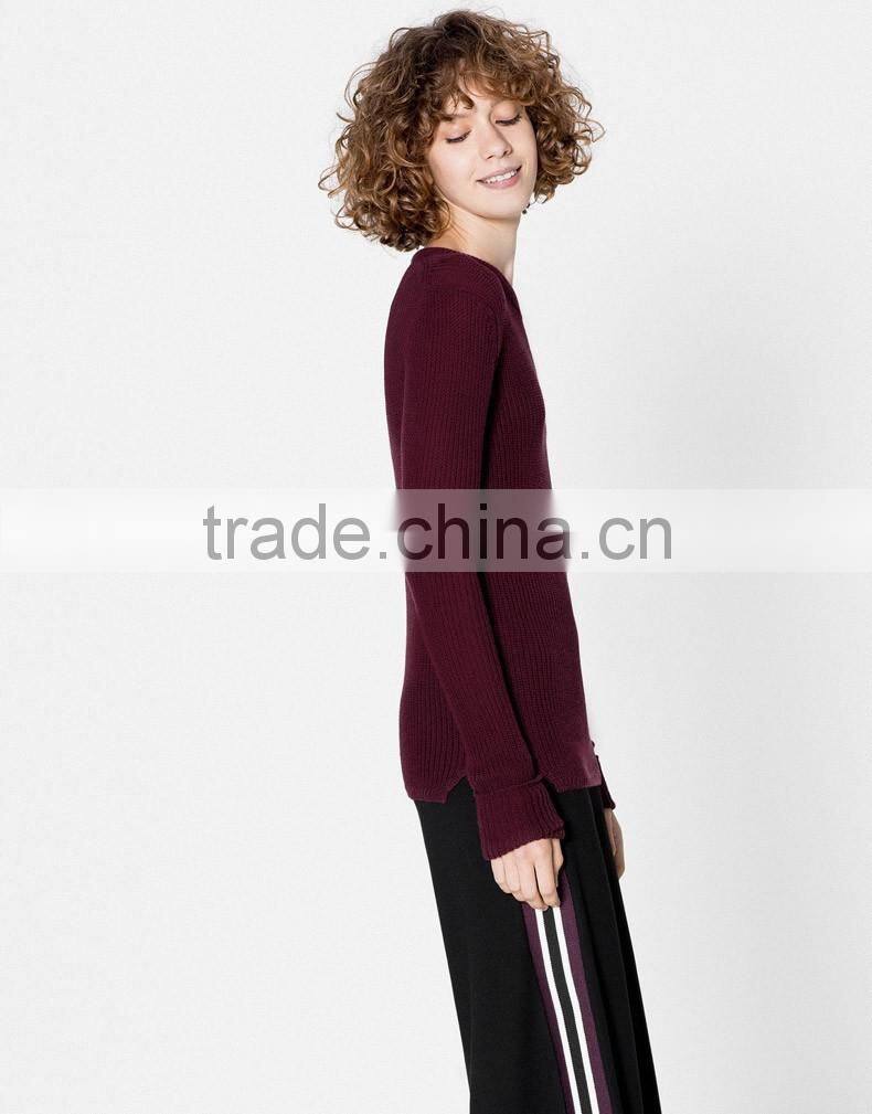 2017 newest fashion knitted sweater women knitted pullover cashmere sweater