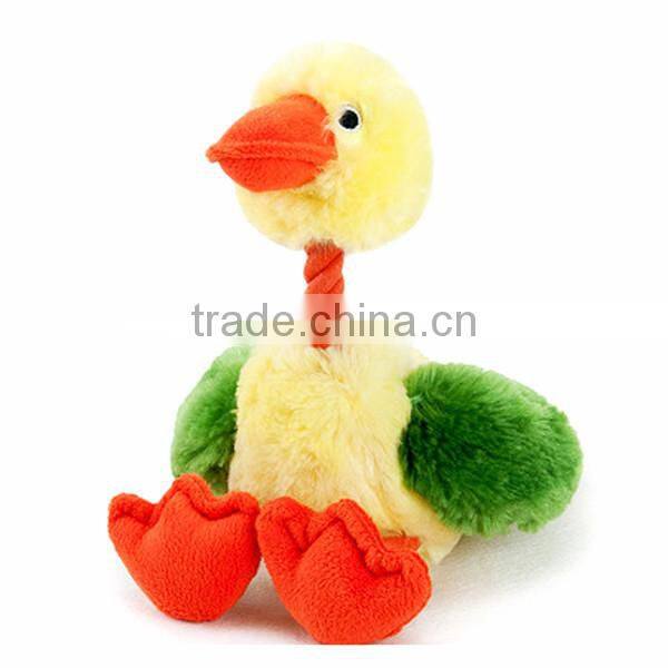 ICTI factory Wholesale soft squeaky yellow duck pet toy oem
