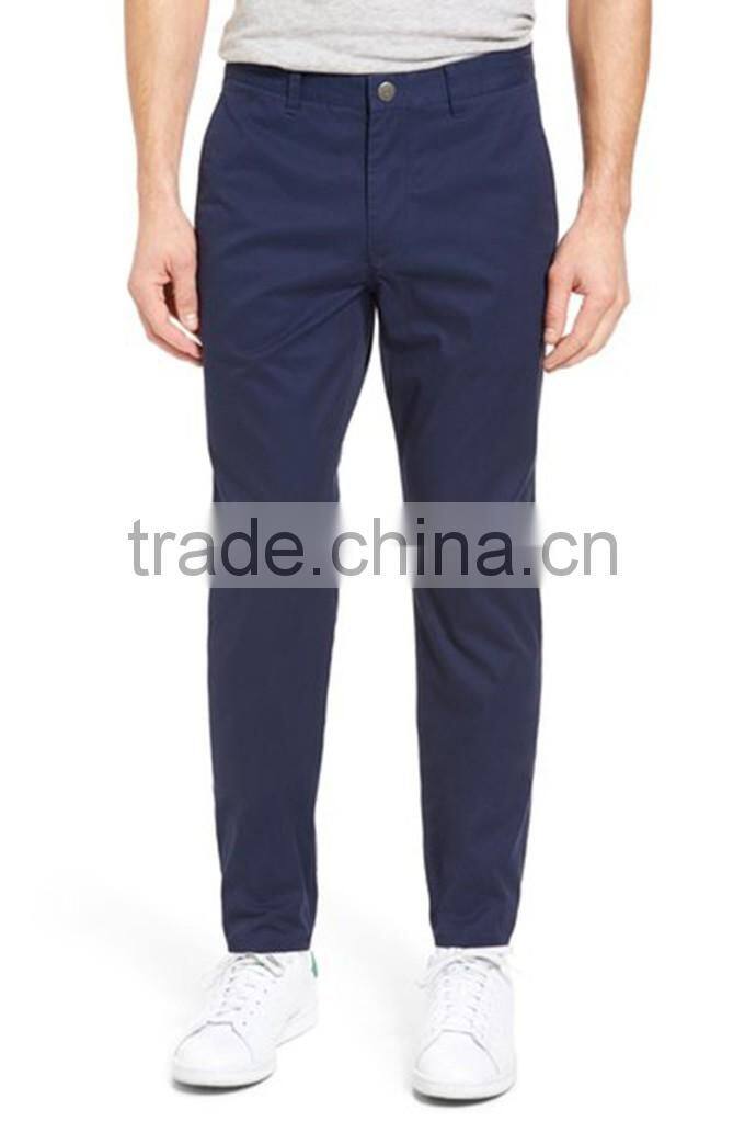 casual brand name of men latest design cotton fitness slimming washed chinos work man pants fabric trousers