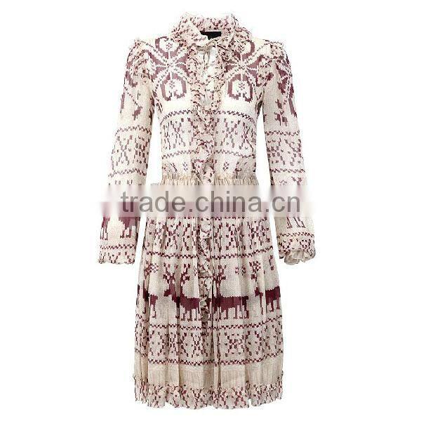 sexy ladies top fashion design long sleeved ladies frill dresses