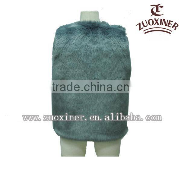 mexico style winter gray fox fur cheap vests