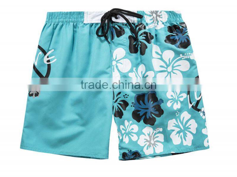 OEM Customized shaped boy swim shorts peach skin 100% polyester