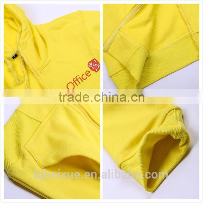 2016 new stylish design ladies women zip up hoody