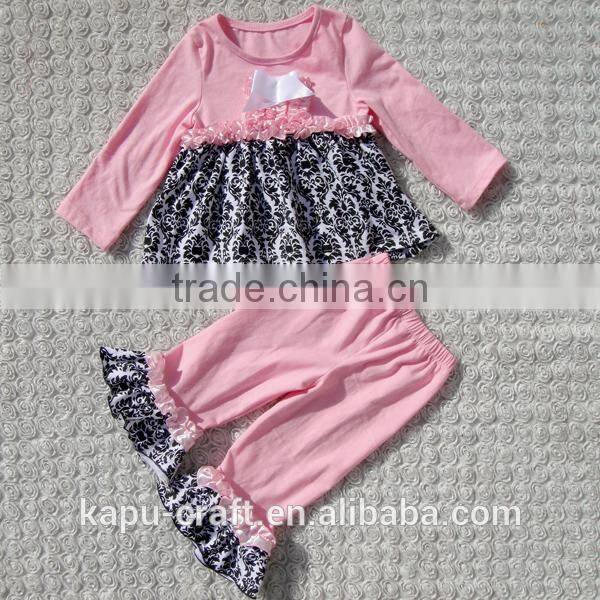 New style long sleeve pants set organic cotton baby clothing