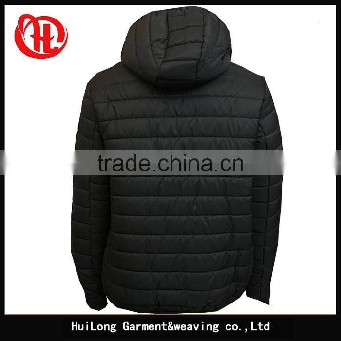 Hoody zipper up men winter jacket padded jacket