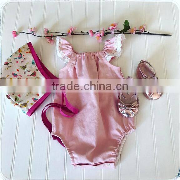 Baby Lovely Red Cotton Kids Clothing Summer Rompers Children Boutique Clothes