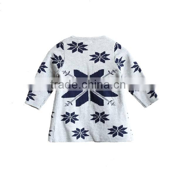 Girls cardigan double-faced jacquard without buttons