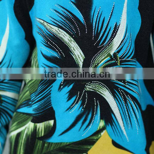 Latest designs sexy print knitted sweaters for girls