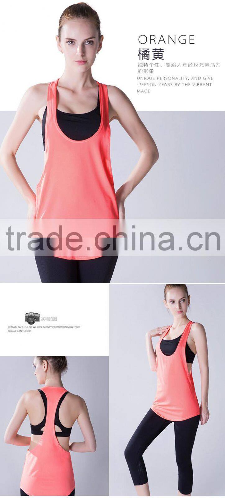 Summer Yoga Vest Sleeveless Solid Color Looser Gym Sport Shirts Women Fitness Gym Tank Tops