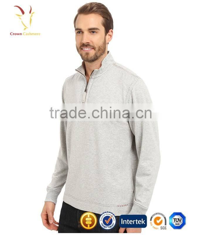 Winter Pullover Thick 1/4 Zip Up Knitted Men Sweater