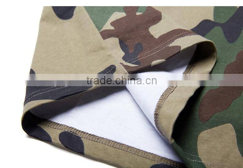 Fashion wholesale mens clothing blank camo t shirts