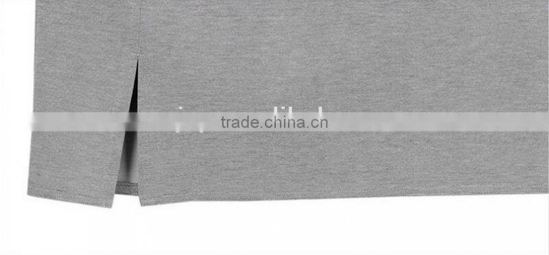 2016 Linen gray letters posted split skirts