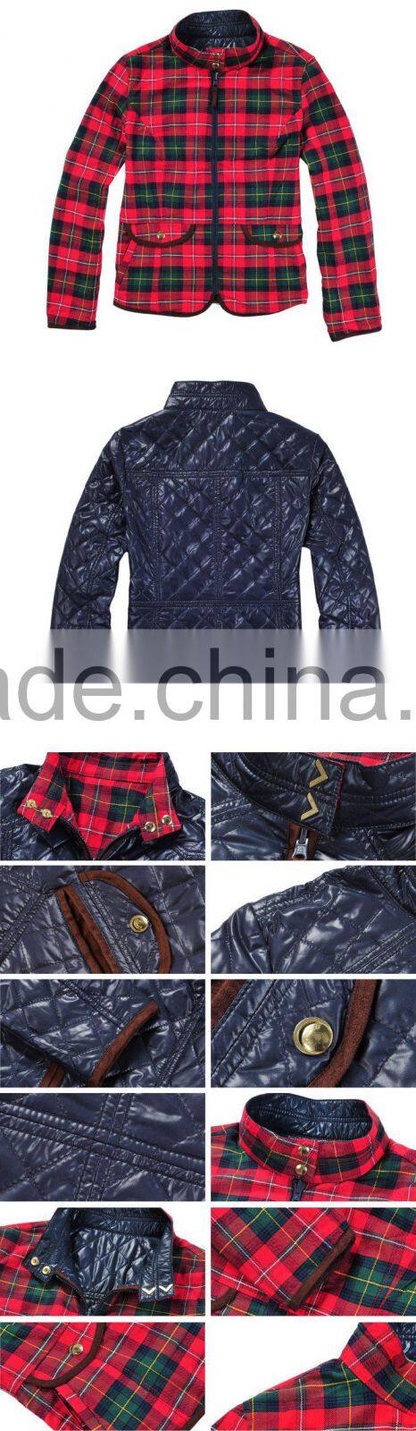 2015 New Design Spring Light Women Double Face Padded Jacket