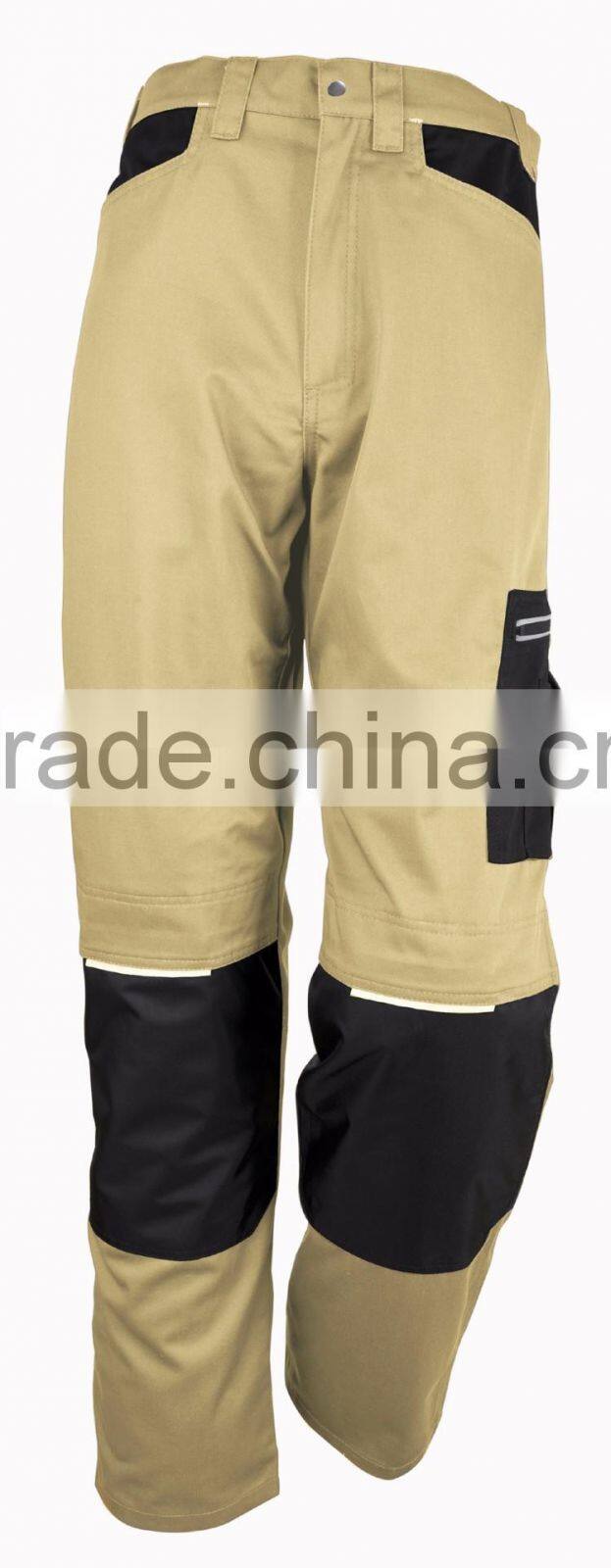 Protective work wear poly cotton clothes mens twill pants