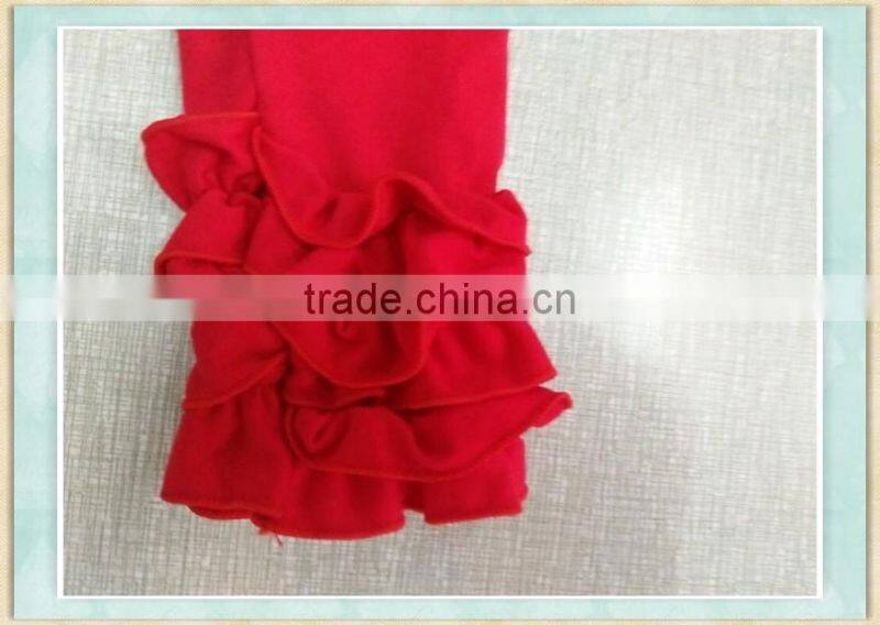 2017 wholesale triple ruffle icing pants girls sew sassy cotton icing ruffle toddler leggings