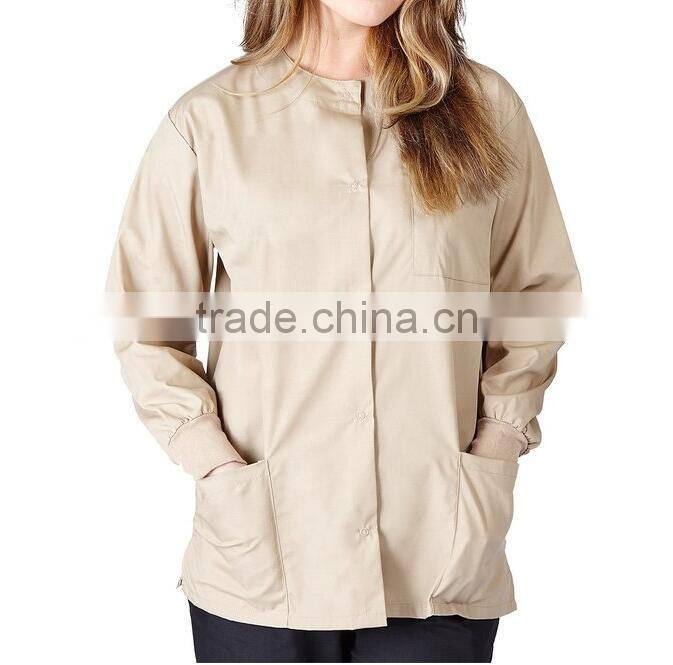 Top quality hospital nurse doctor scrub jacket suit coat
