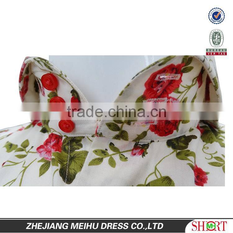 Men 3 button collar dress shirts fancy man shirt flowers