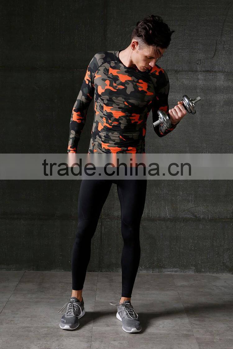 Guangzhou Shandao Custom Made in China Camo Gym Hot Cheap 90% Cotton 10% Spandex men compression sportswear