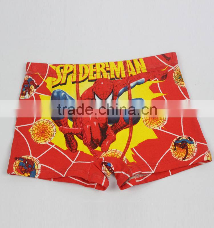 Hottest sale Red cartoon boxer children underwear boy models