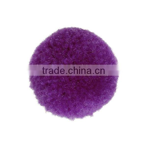 Cashmere Pom Pom Balls DIY Craft Decoration Purple Round 20mm Dia.