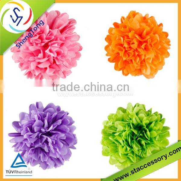 wholesale paper flower/tissue paper pompoms
