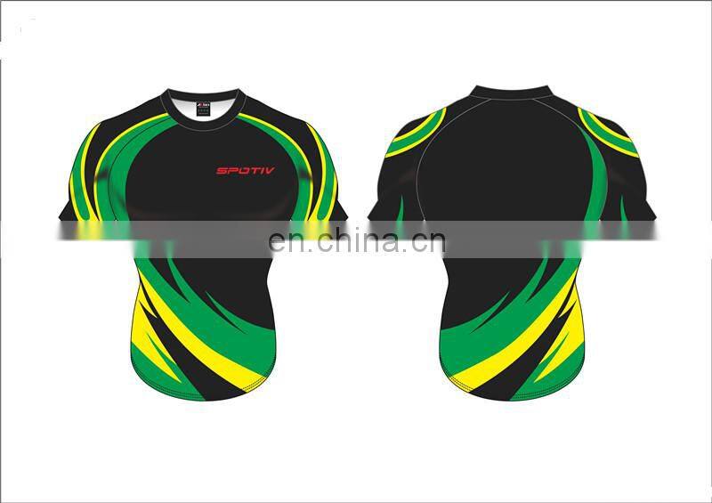 Specialized 100% polyester trendy customized rugby jersey