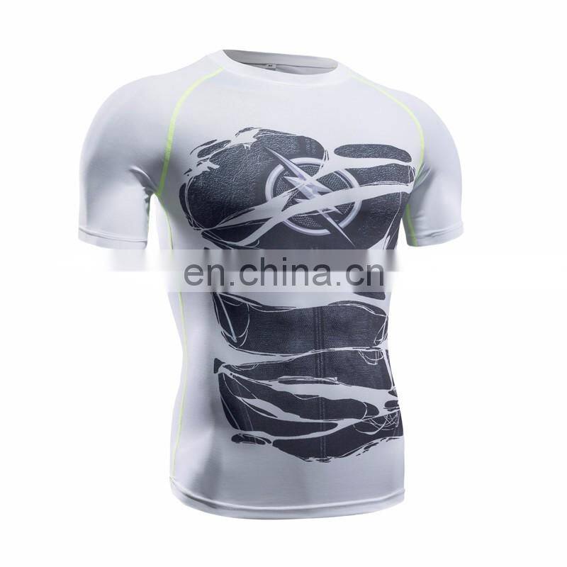 Hot selling short sleeves compression sports tight wear for men
