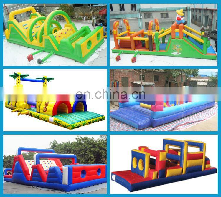 HI high quality giant inflatable obstacle course video for adults and kids