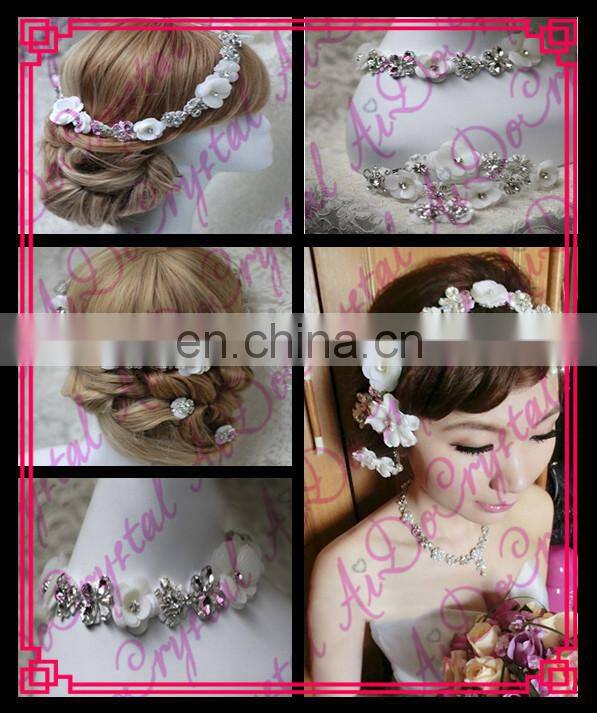 Aidocrystal wholesale Ornate beaded and crystal headband wedding hair accessories