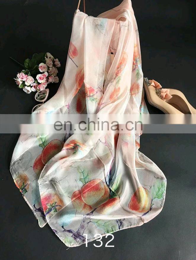 high quality feel soft pure silk scarf chinese scarf