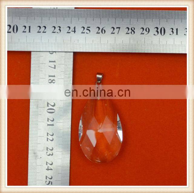 elegant transparent crystal pendant in oval design for necklace/garment/bags