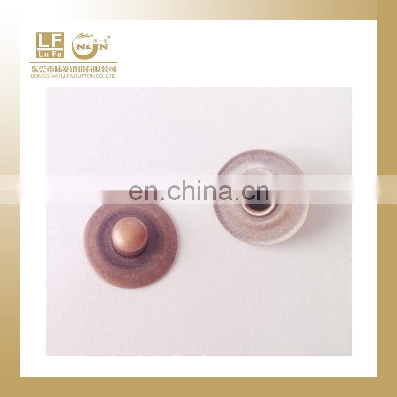 alloy made denim rivets silver finish with name LOGO