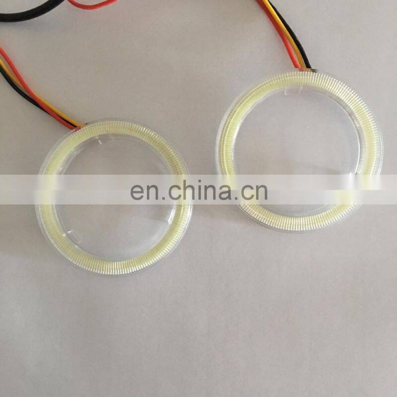 dual color COB LED angel eye halo ring white yellow